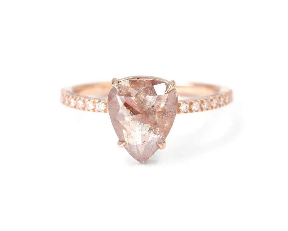 1.65-Carat Rustic Rose Cut Diamond Ring