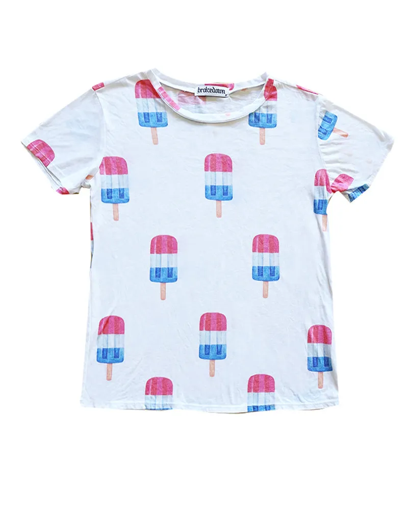 Brokedown Clothing Women's Patriotic Popsicle Tee