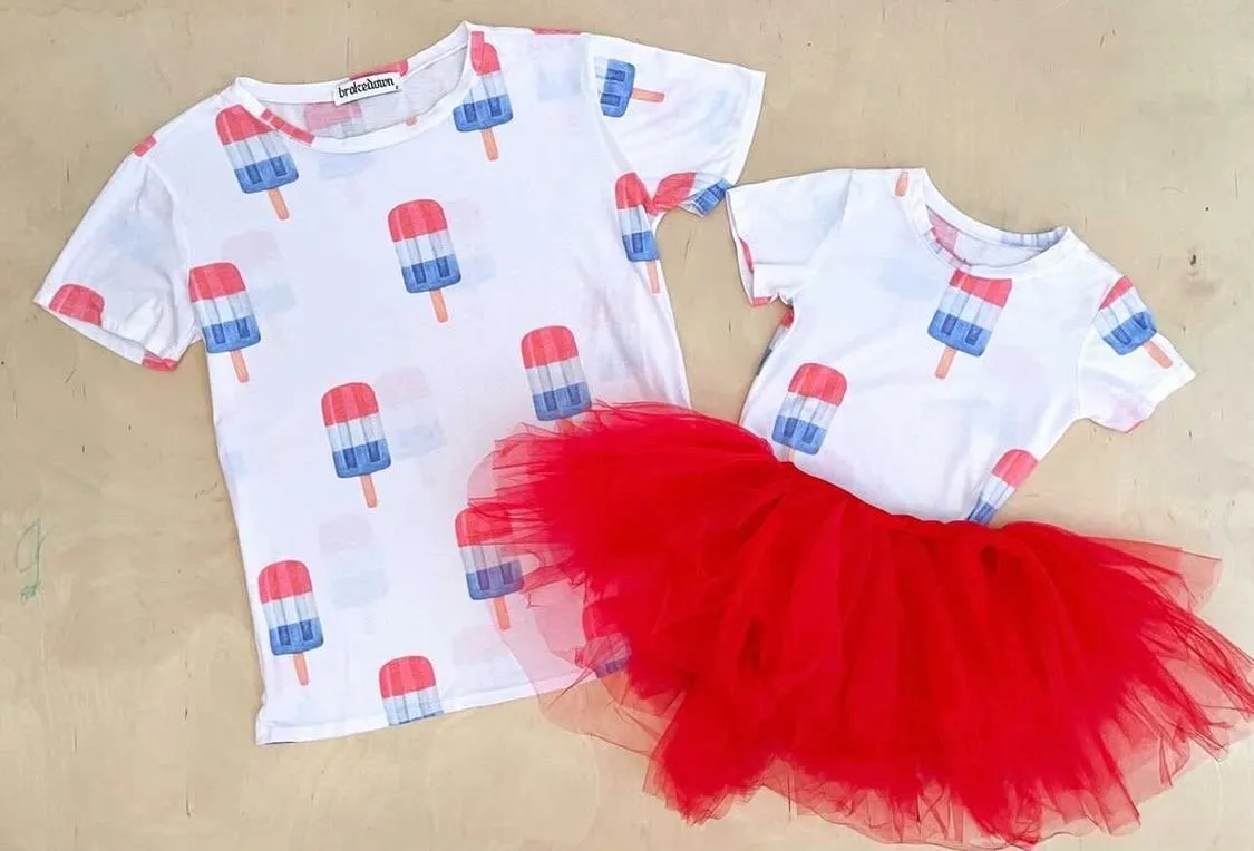 Brokedown Clothing Women's Patriotic Popsicle Tee