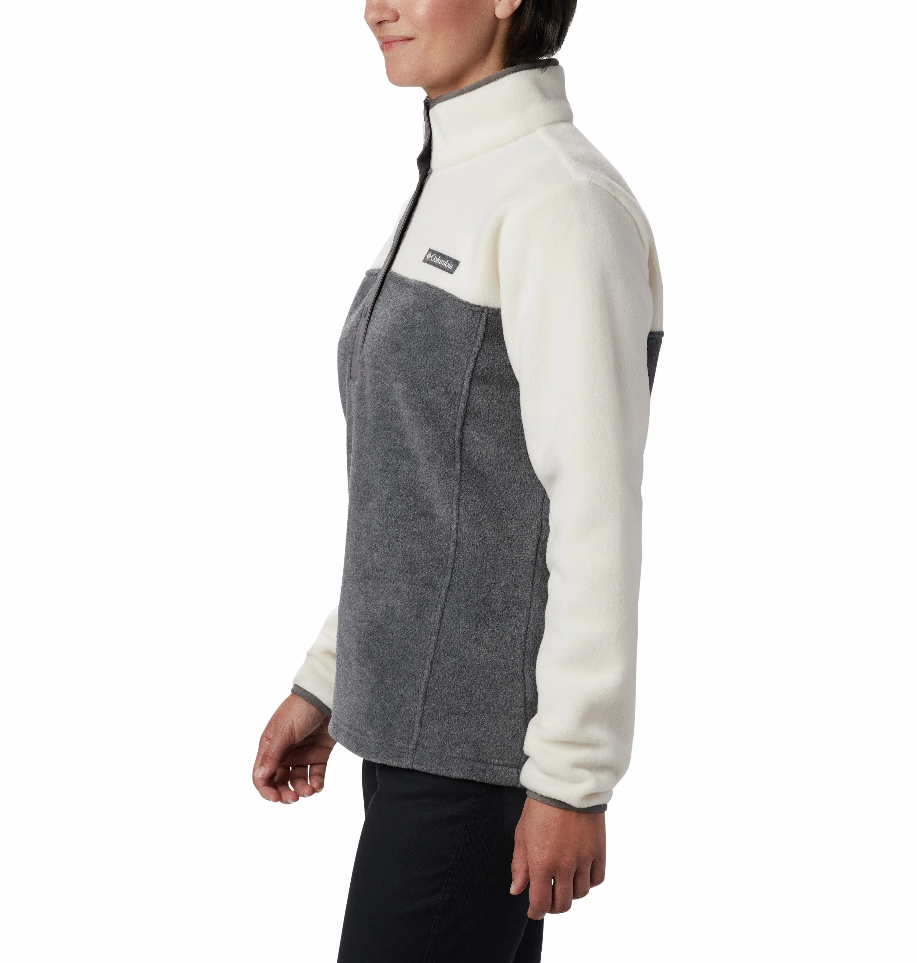 Columbia Ladies Benton Springs 1/2 Snap Pullover Fleece-URBAN GREY