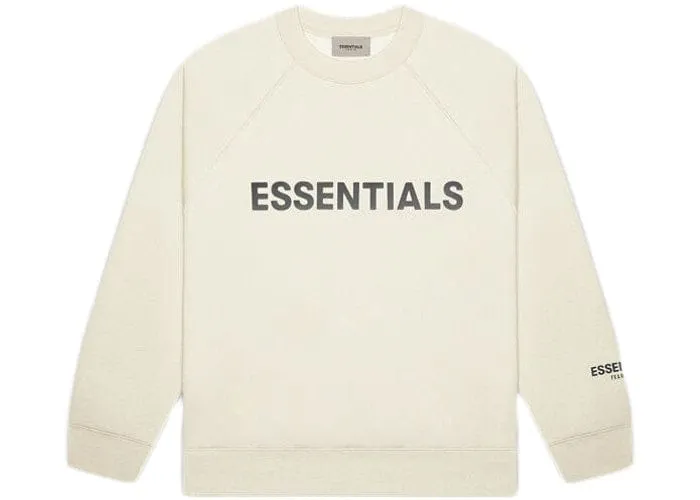 ESSENTIALS FOG 3D SILICON CREWNECK BUTTERCREAM