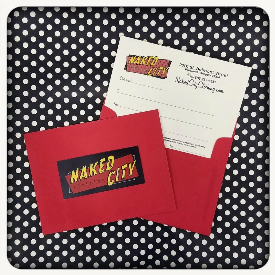Naked City Clothing Gift Certificate