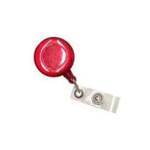 Pull Reel | Opaque Clear Red Round