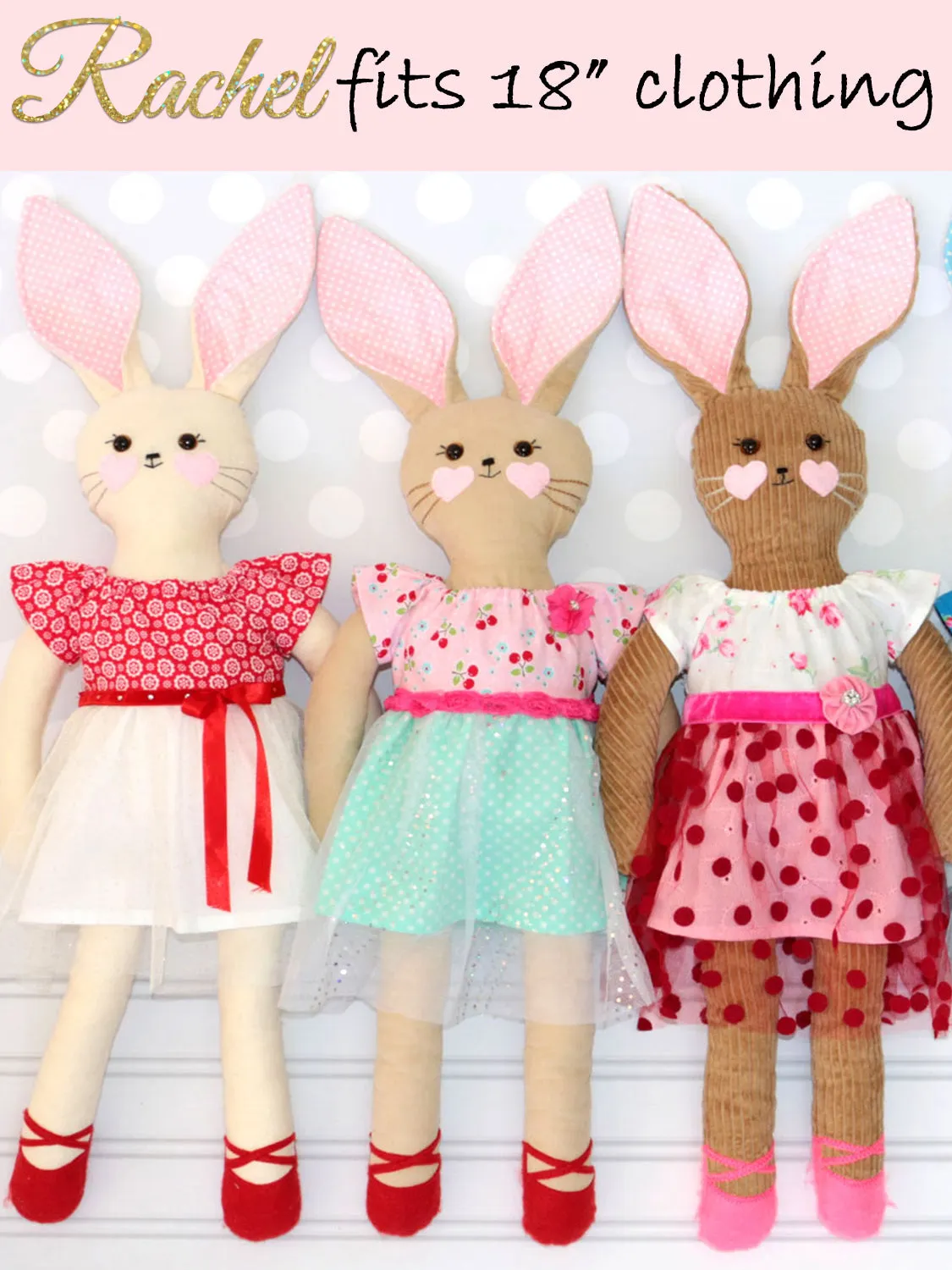 RACHEL - Rabbit Toy Sewing Pattern (T1201)