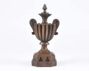Vintage Neoclassic Finial-Rustic Burnt Umber Patina-Decorative Ornamental Home Decor
